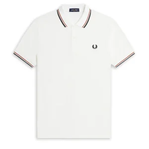 Polo Fred Perry Bianco Uomo