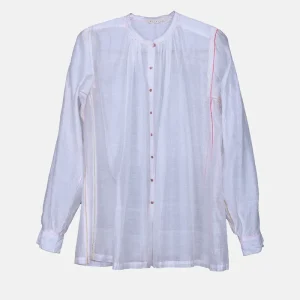 Camicia con cuciture rosa