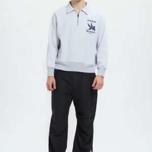 Half Zip Stand Collar Sweatshirt