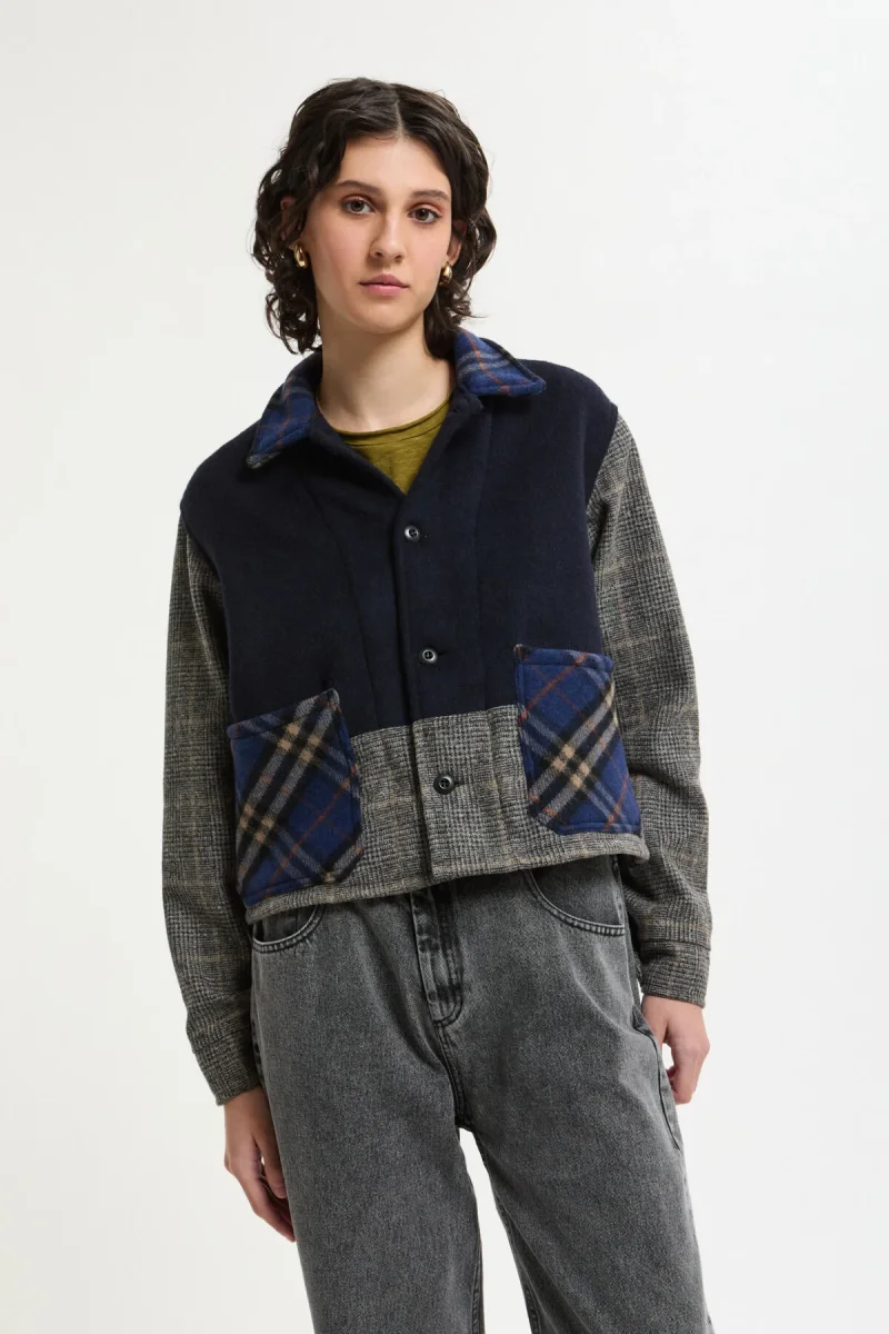 Overshirt Wool Patchwork - immagine 3