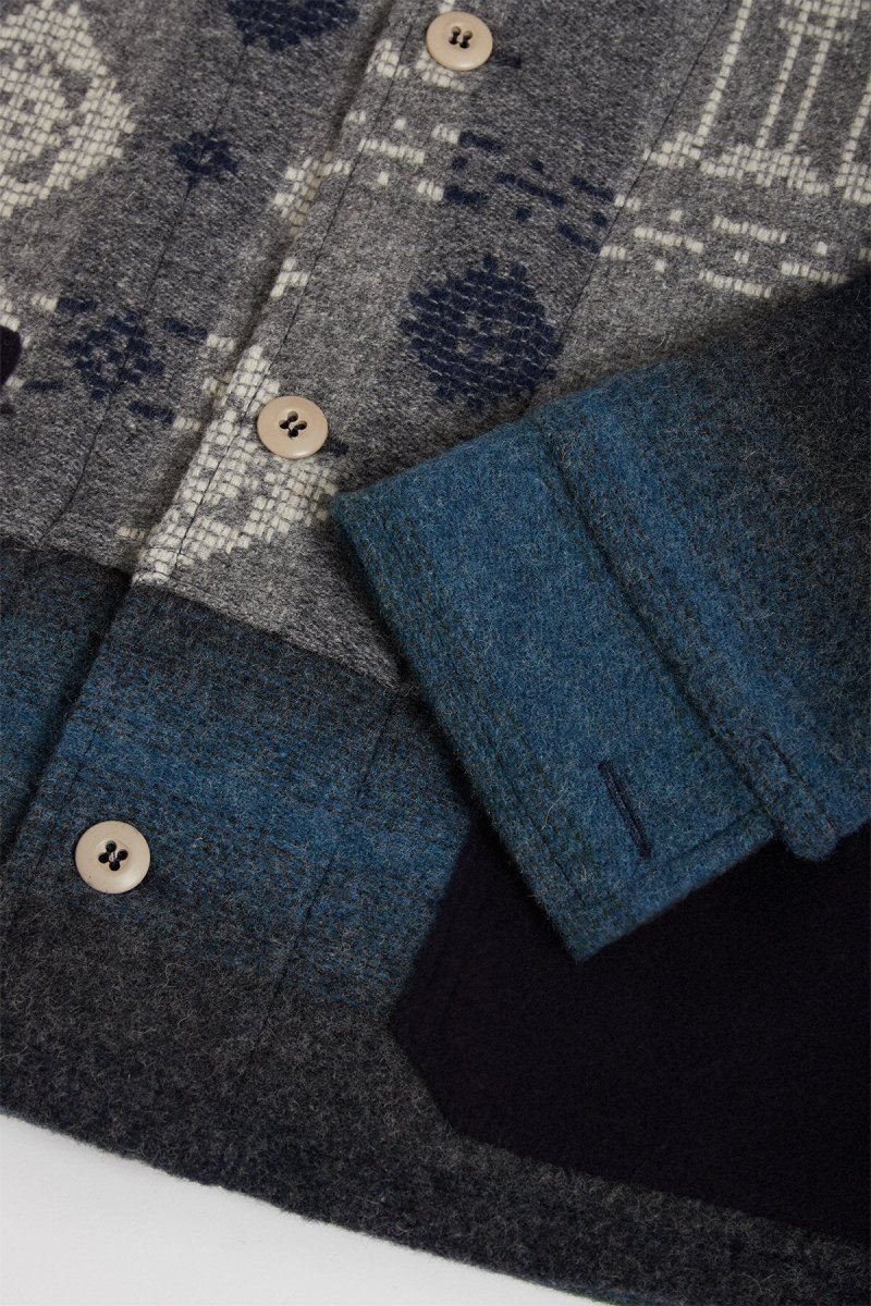 Overshirt Wool Patchwork - immagine 4